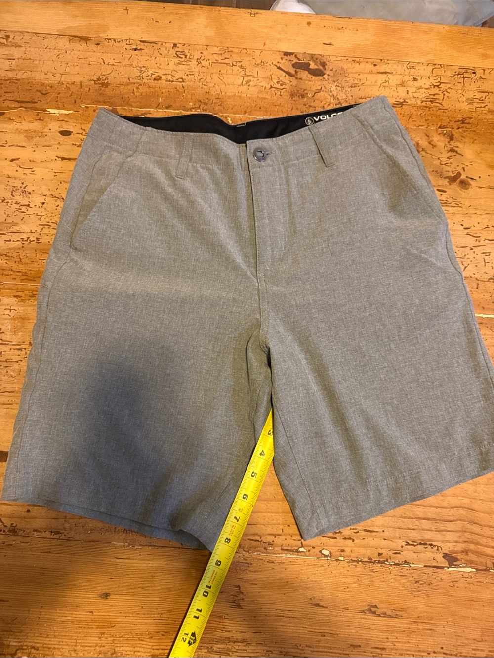 Volcom Men's Light Gray Flat Front Shorts